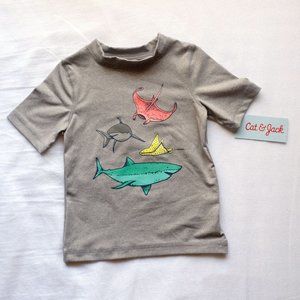 🆕️CAT & JACK Boys' Rash Guard Swim Shirt